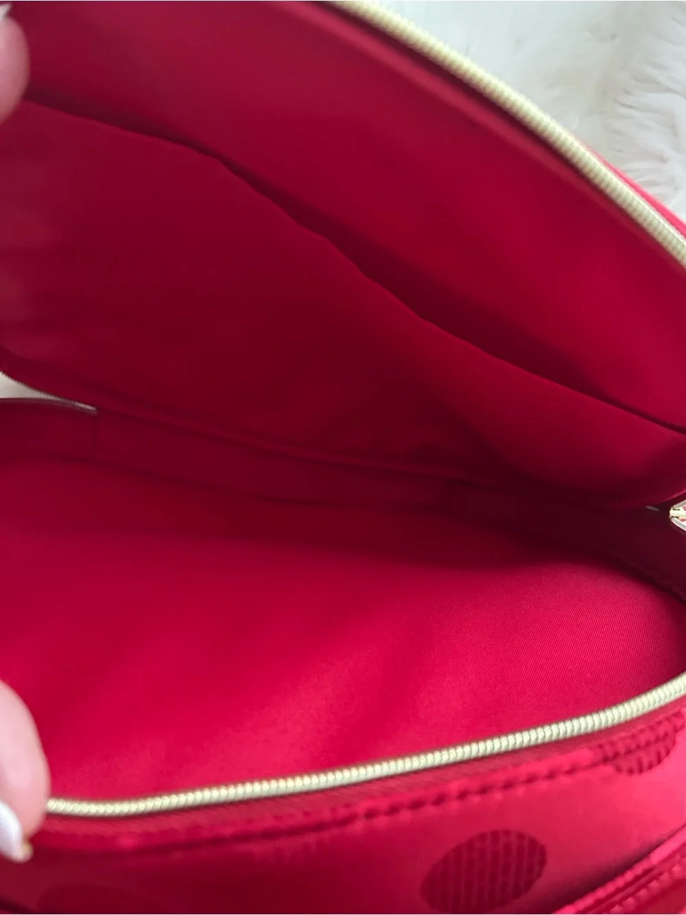 Estée Lauder Limited Edition Red Polka Dot Train Case Cosmetic Bag